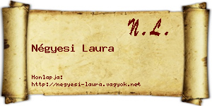 Négyesi Laura névjegykártya